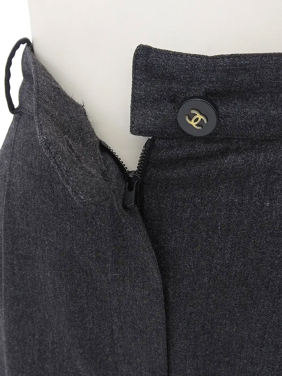CC Mark Button Wide Pants Gray