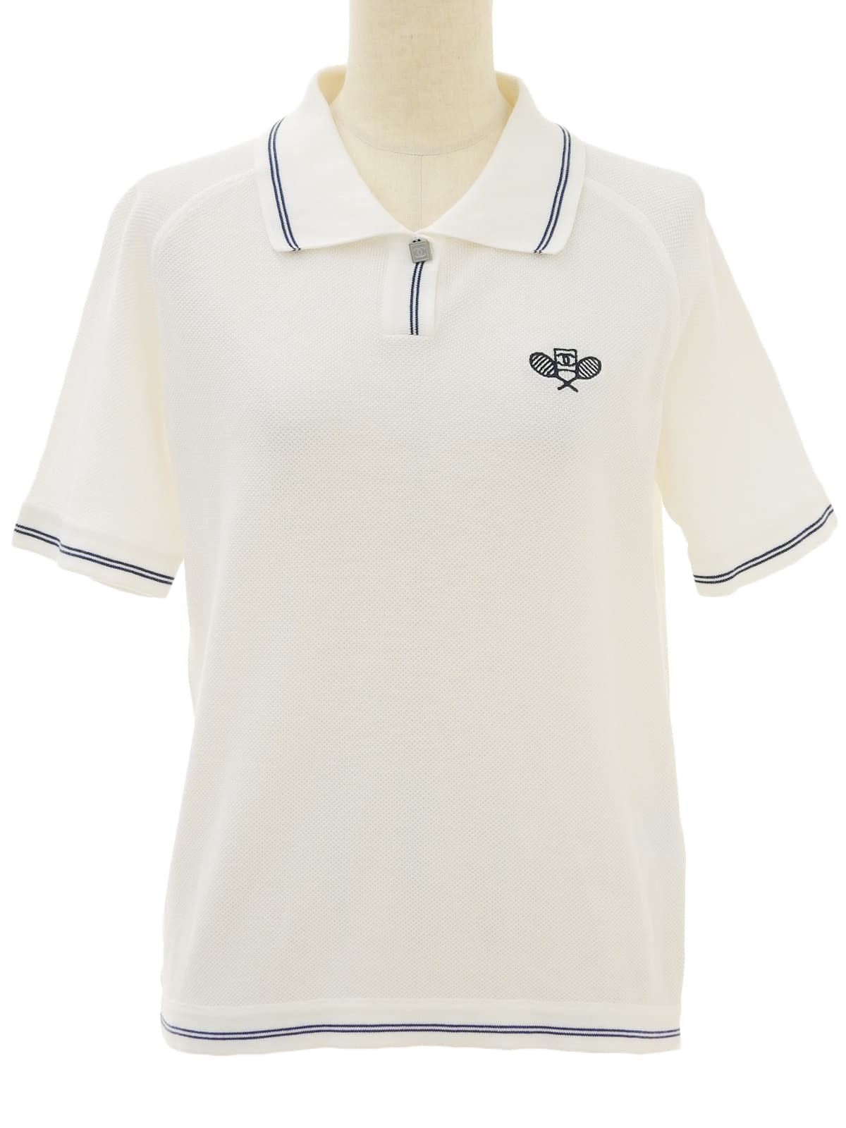 2006年製 スポーツラインCCマーク刺繍ポロシャツ ホワイト