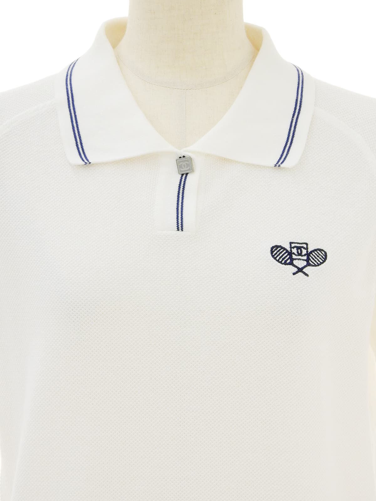 2006年製 スポーツラインCCマーク刺繍ポロシャツ ホワイト