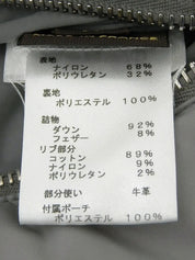 Logo Zip-Up Reversible Down Vest, Light Gray