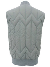 Logo Zip-Up Reversible Down Vest, Light Gray