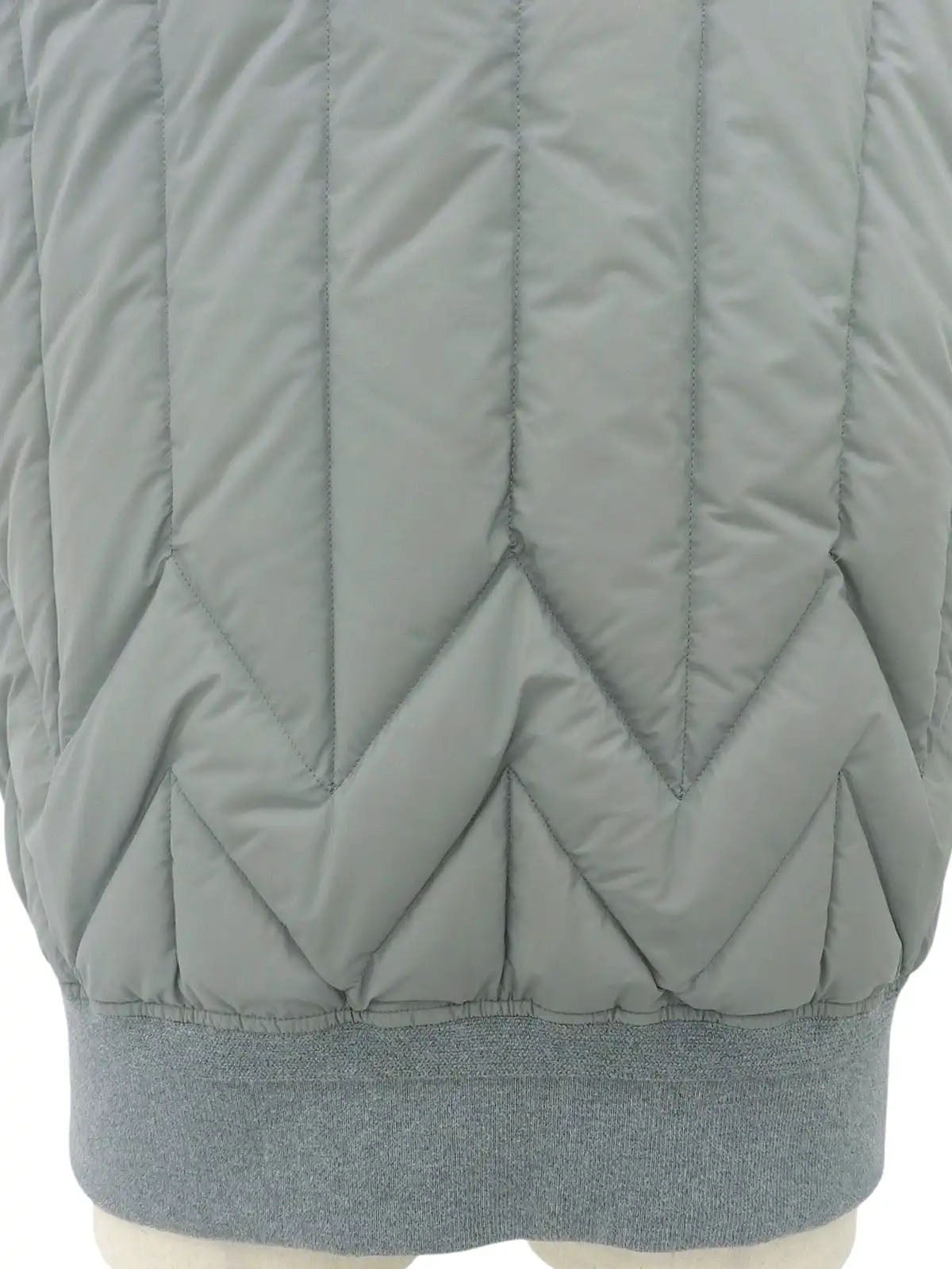 Logo Zip-Up Reversible Down Vest, Light Gray