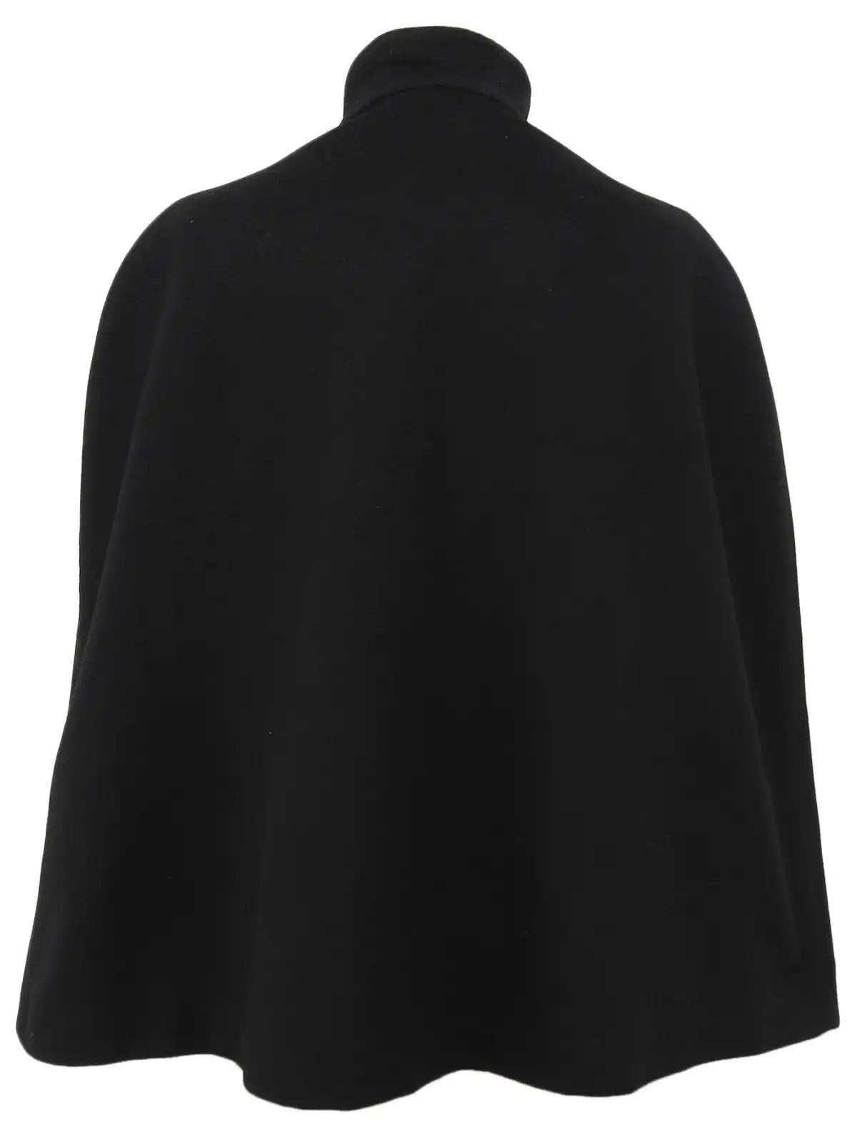 Logo Zip-Up Cape Jacket in Black