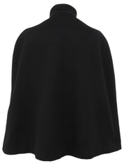 Logo Zip-Up Cape Jacket in Black