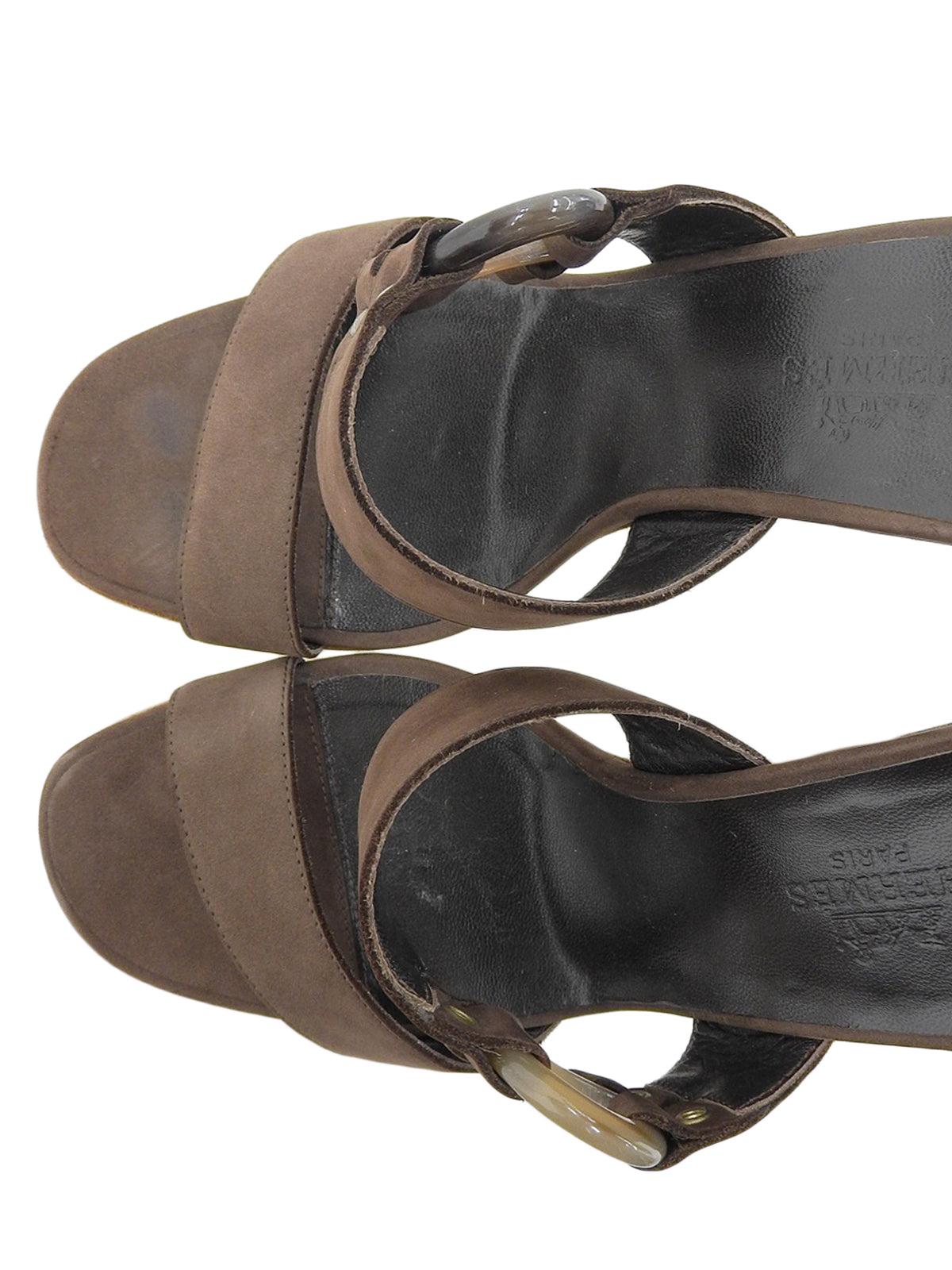 Brown up wedge sandals