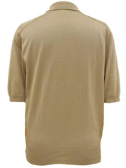 Scarf Pattern Serie Button Polo Shirt in Beige/Multi