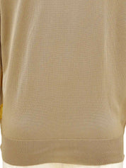Scarf Pattern Serie Button Polo Shirt in Beige/Multi