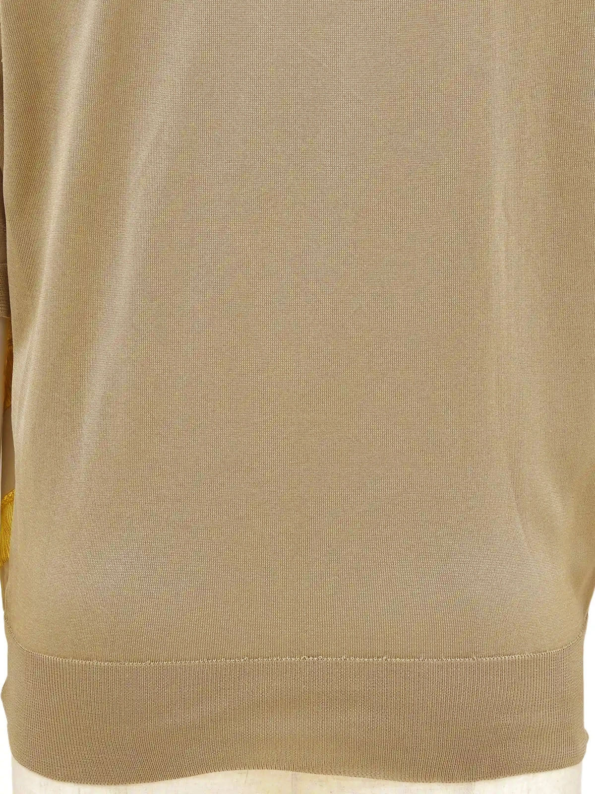 Scarf Pattern Serie Button Polo Shirt in Beige/Multi