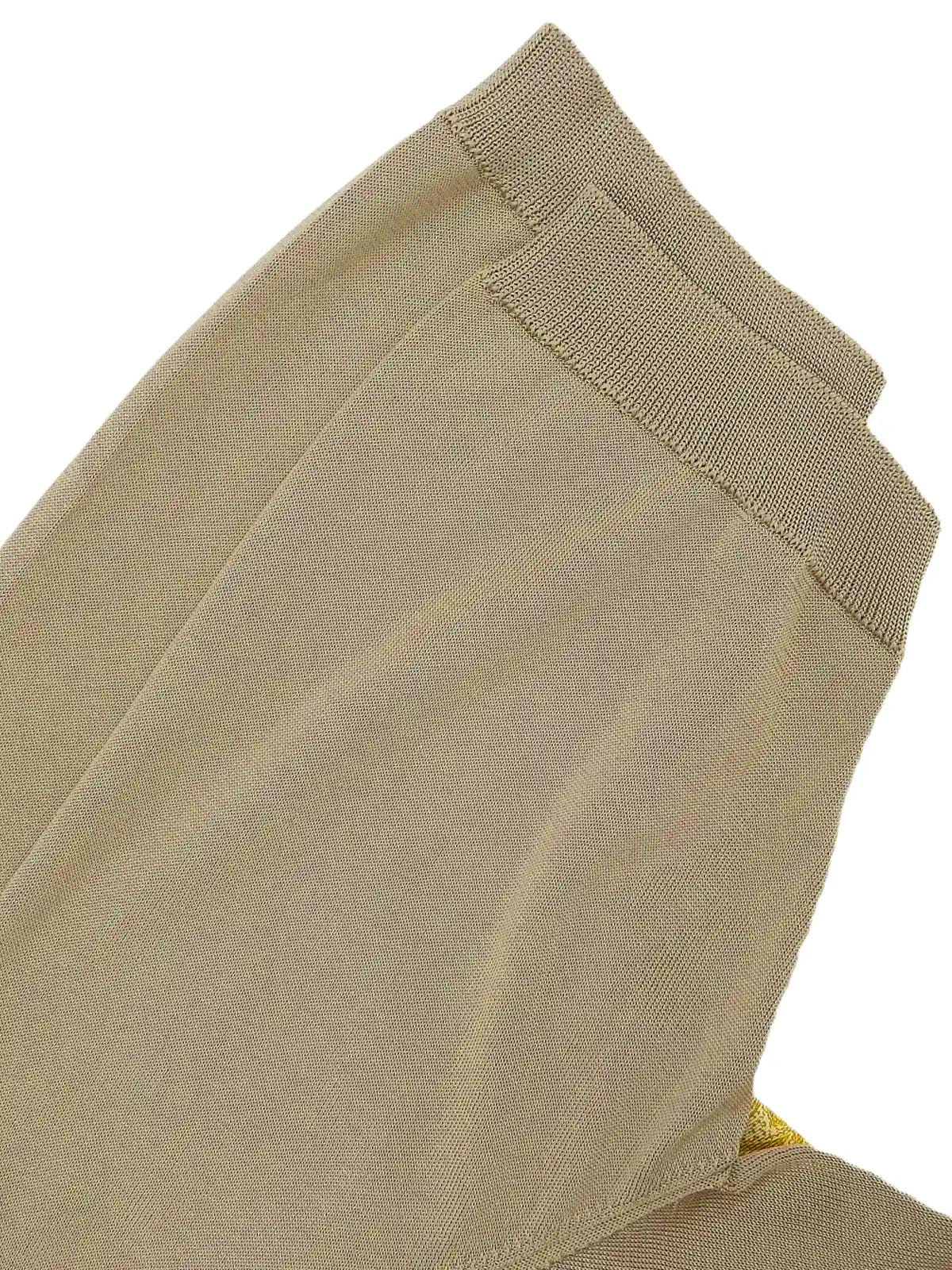 Scarf Pattern Serie Button Polo Shirt in Beige/Multi