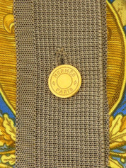 スカーフパターンセリエボタンポロシャツ ベージュ/マルチ