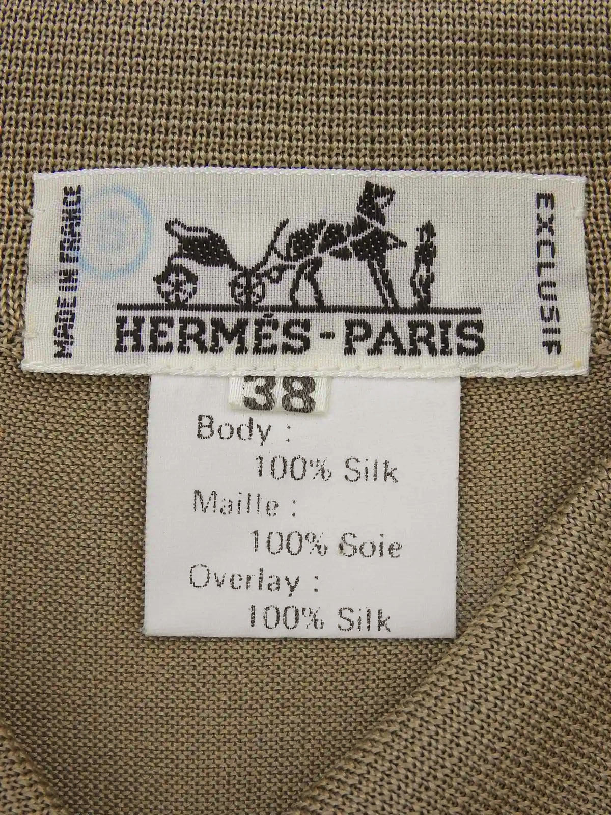 スカーフパターンセリエボタンポロシャツ ベージュ/マルチ