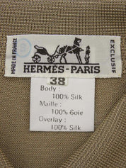 スカーフパターンセリエボタンポロシャツ ベージュ/マルチ