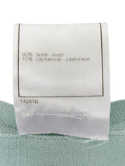 2002 CC mark embroidered half sleeve top in light gray