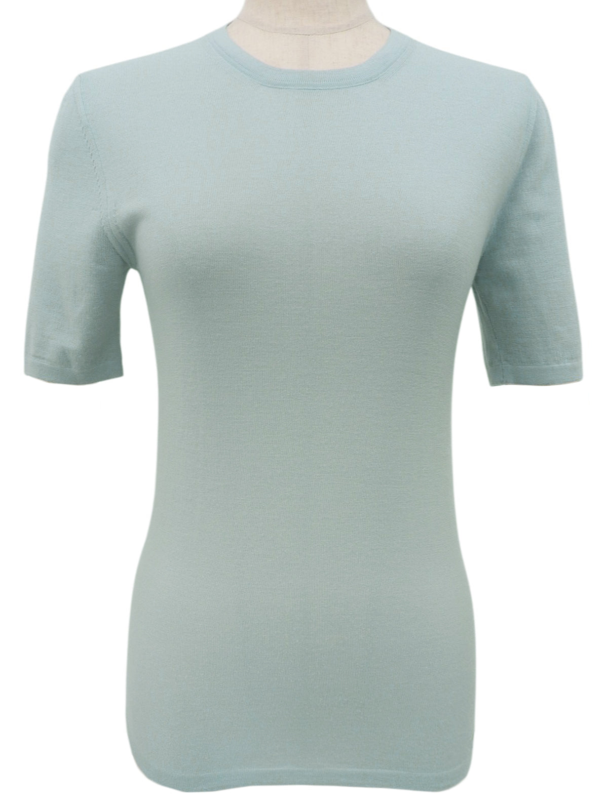 2002 CC mark embroidered half sleeve top in light gray