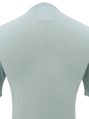 2002 CC mark embroidered half sleeve top in light gray