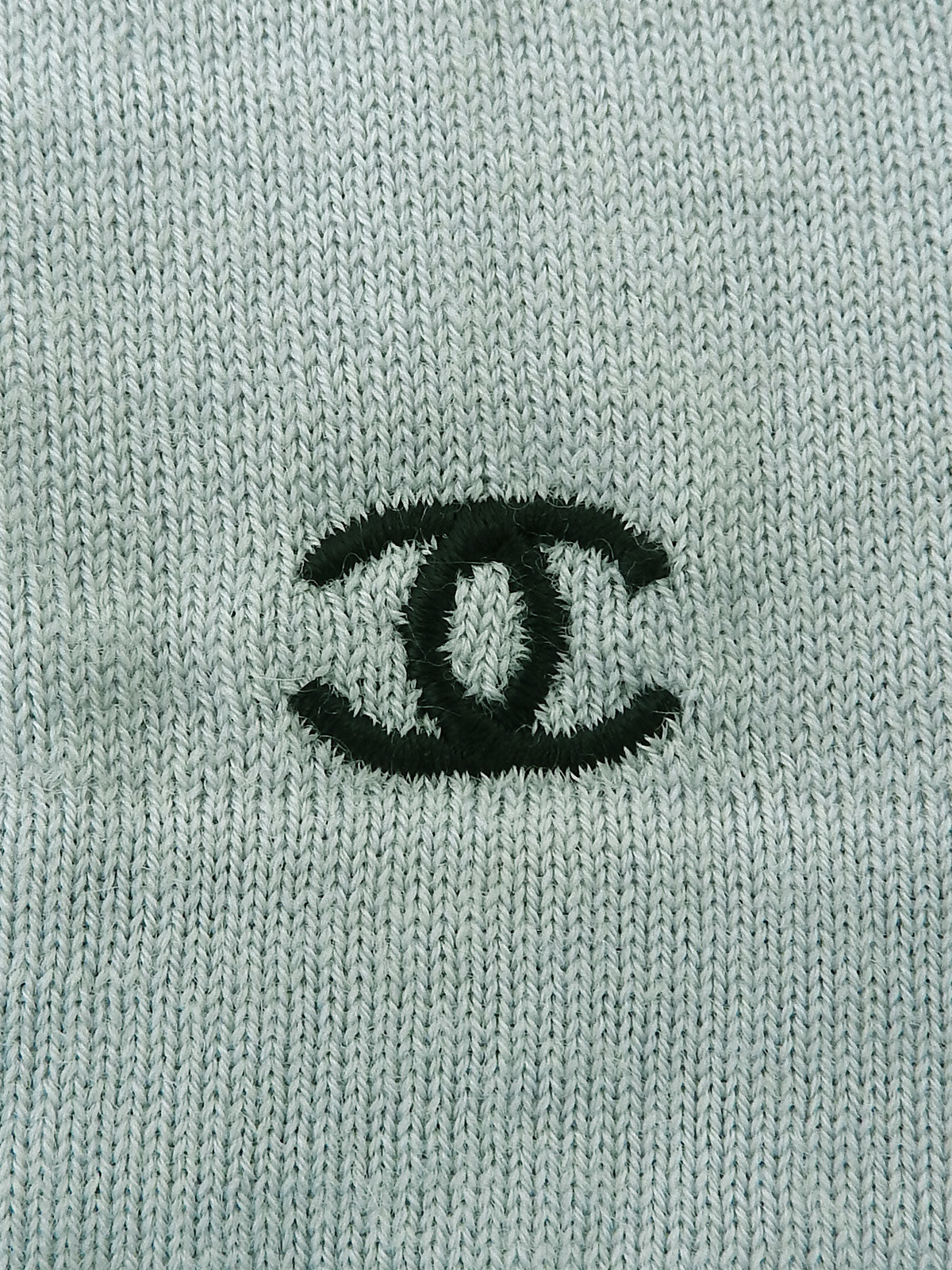 2002年製　CCマーク刺繍ハーフスリーブトップス　ライトグレー
