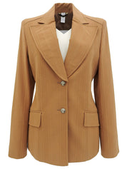 Medusa Button Jacket Brown