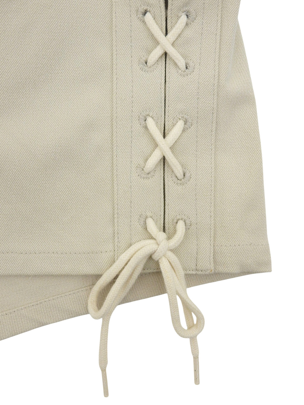1997年製 CCマークステッチレースアップショートパンツ ライトベージュ