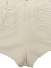 1997年製 CCマークステッチレースアップショートパンツ ライトベージュ