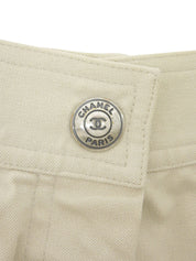 1997年製 CCマークステッチレースアップショートパンツ ライトベージュ