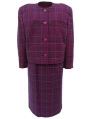 Wool Check Pattern Set-Up in Dahlia Purple and Black