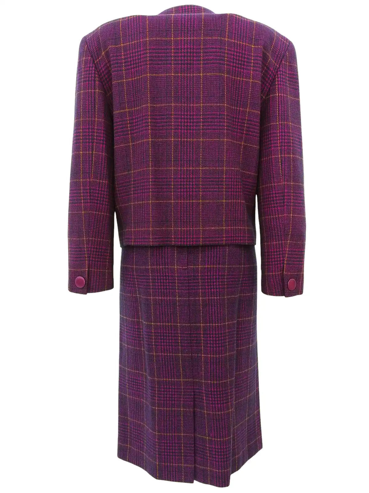 Wool Check Pattern Set-Up in Dahlia Purple and Black