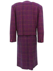 Wool Check Pattern Set-Up in Dahlia Purple and Black