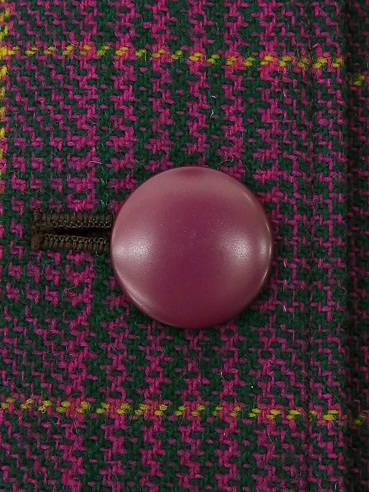 ウールチェックパターンセットアップ　ダリアパープル／ブラック