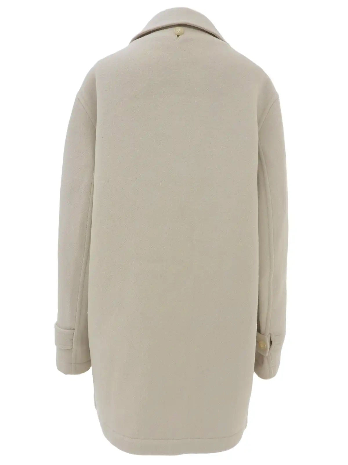Wool Api Belt Coat, Ivory