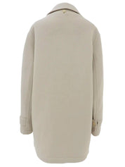 Wool Api Belt Coat, Ivory