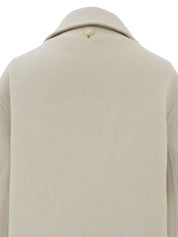 Wool Api Belt Coat, Ivory