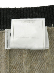1997 Cashmere CC Mark Button Knit Ensemble in Beige/Black