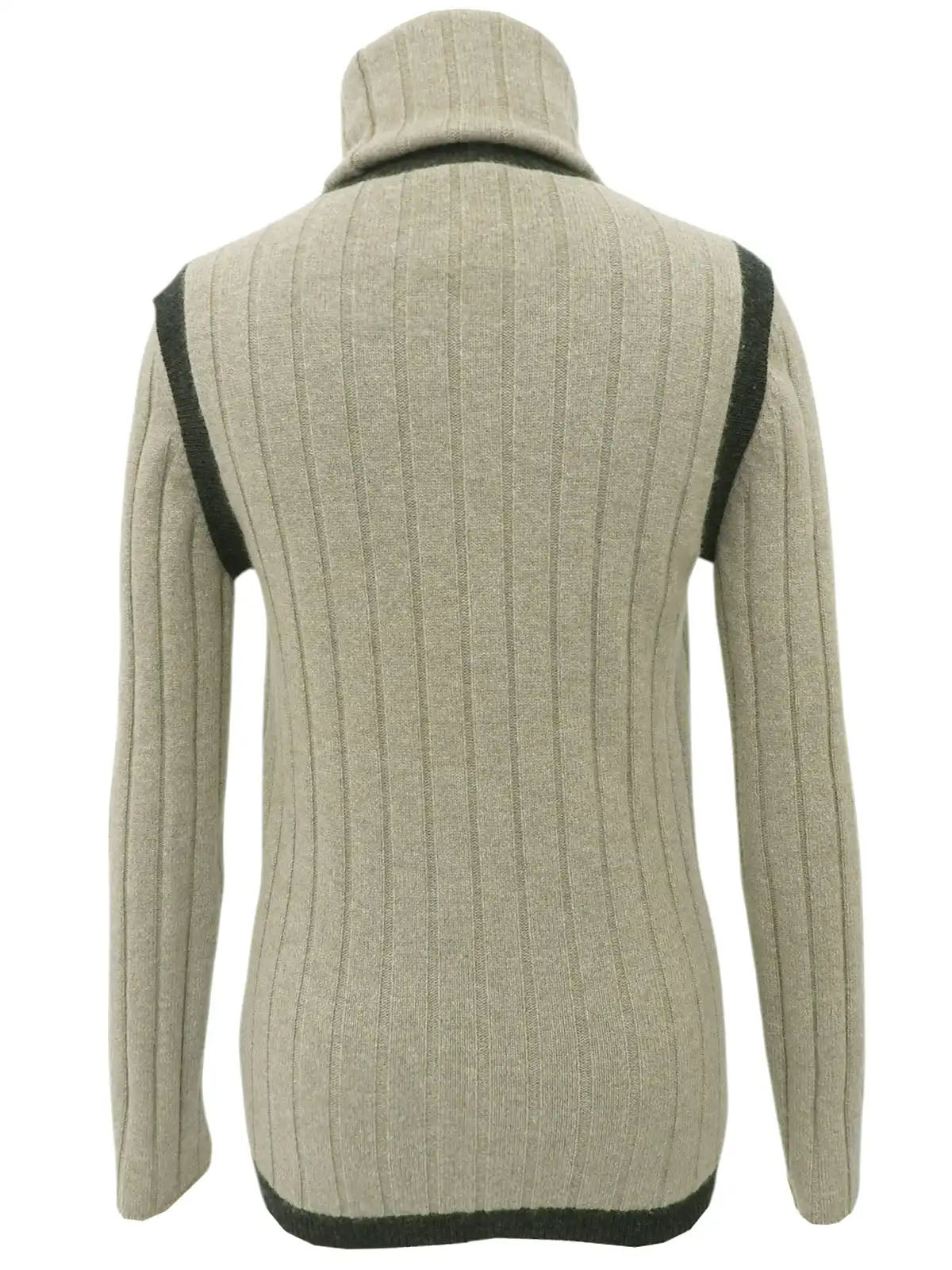 1997 Cashmere CC Mark Button Knit Ensemble in Beige/Black