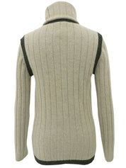 1997 Cashmere CC Mark Button Knit Ensemble in Beige/Black