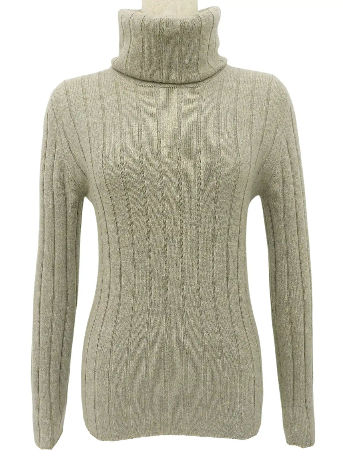 1997 Cashmere CC Mark Button Knit Ensemble in Beige/Black