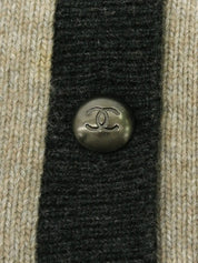 1997 Cashmere CC Mark Button Knit Ensemble in Beige/Black