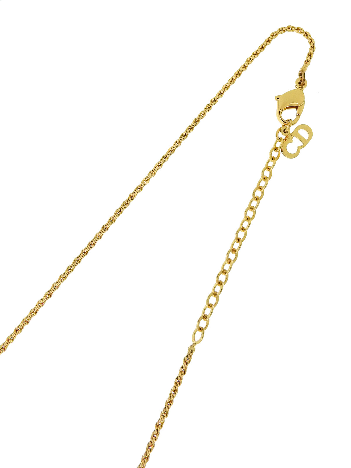 ラインストーンネックレス ゴールド/ライトブルー