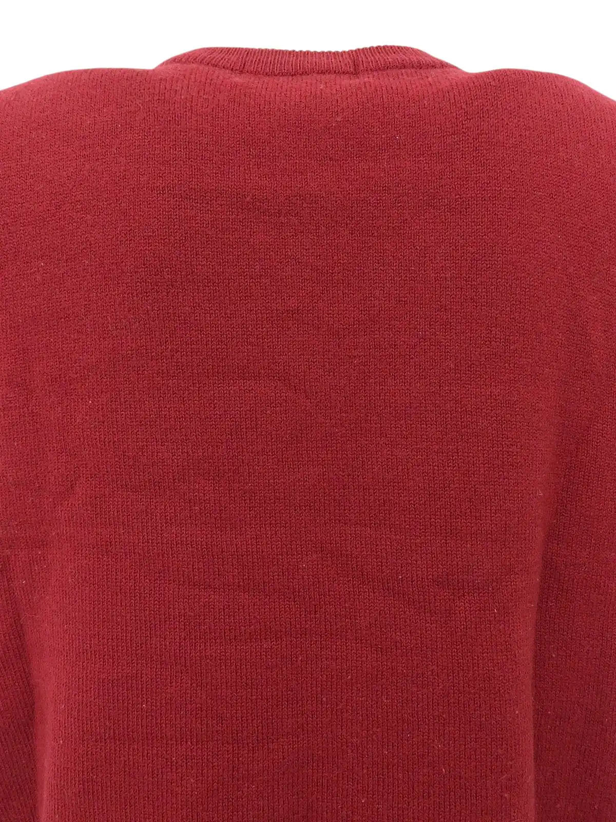 Wool logo embroidered knit vest, burgundy