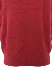 Wool logo embroidered knit vest, burgundy