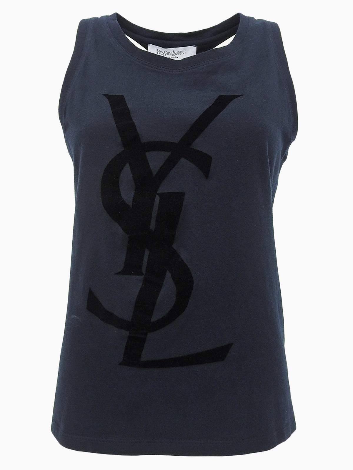 Logo Sleeveless Top in Black
