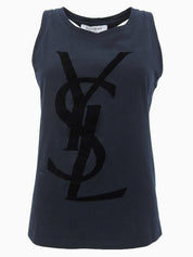 Logo Sleeveless Top in Black
