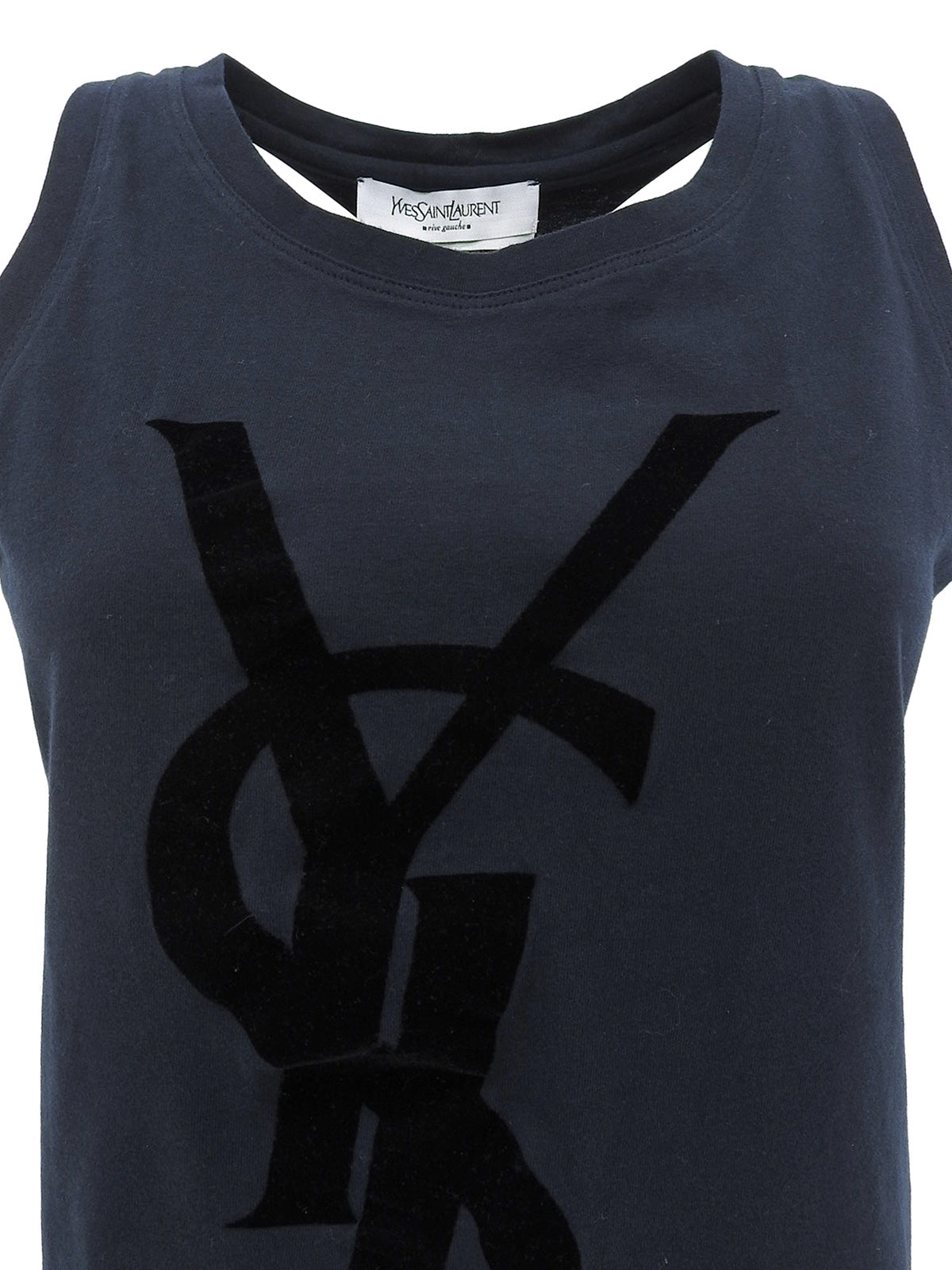Logo Sleeveless Top in Black