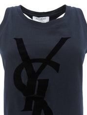 Logo Sleeveless Top in Black