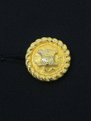 Navy Wool Macadam Button Jacket