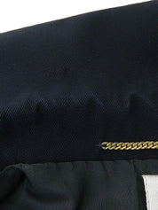 Navy Wool Macadam Button Jacket