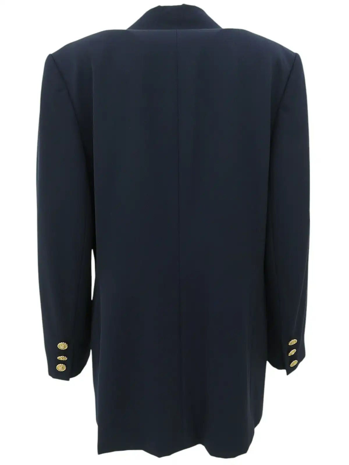 Navy Wool Macadam Button Jacket