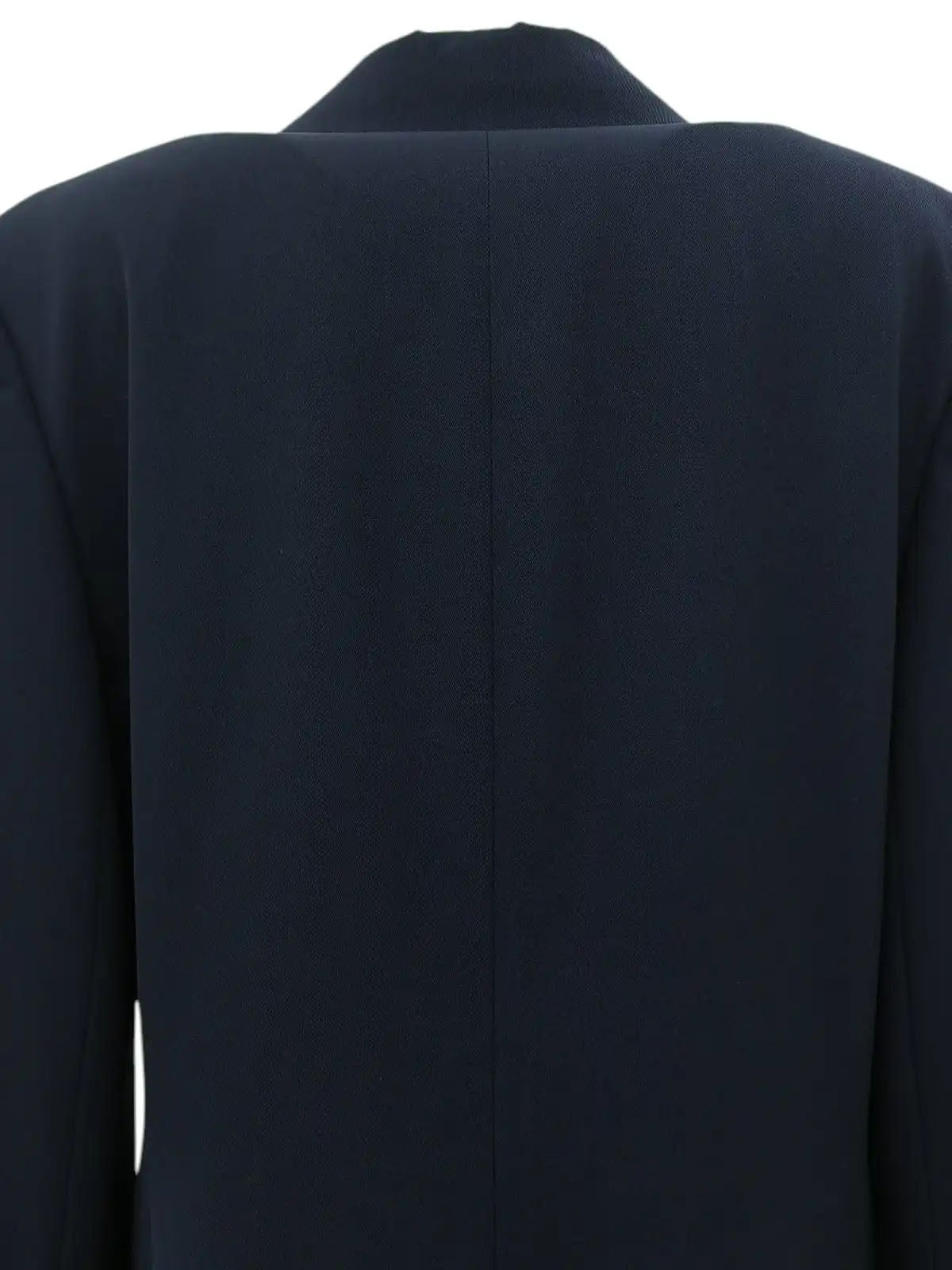 Navy Wool Macadam Button Jacket