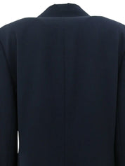 Navy Wool Macadam Button Jacket