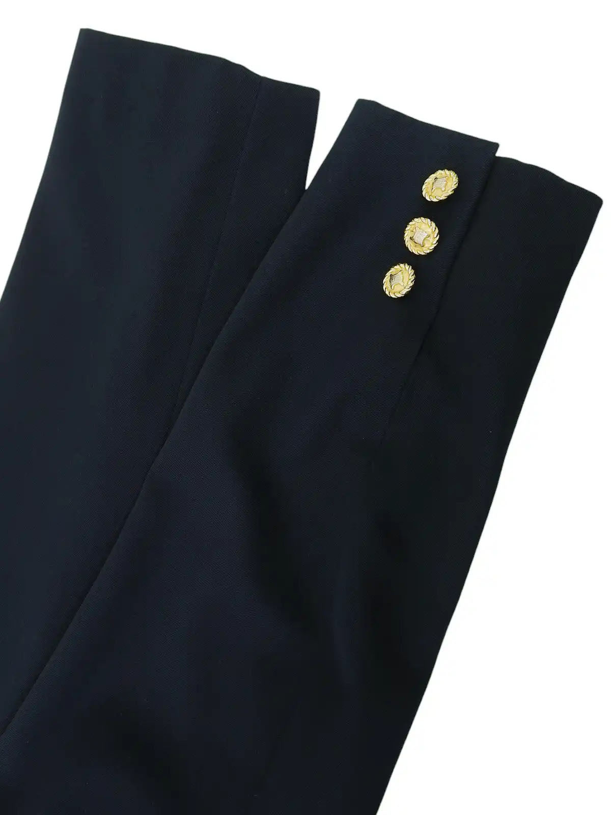 Navy Wool Macadam Button Jacket