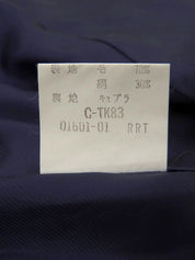 チェックパターンデザインボタンセットアップ　ネイビー／マルチ
